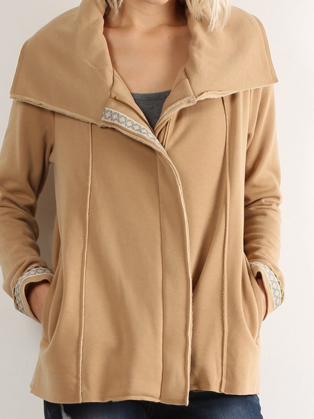 Fleece Jacket w Trim